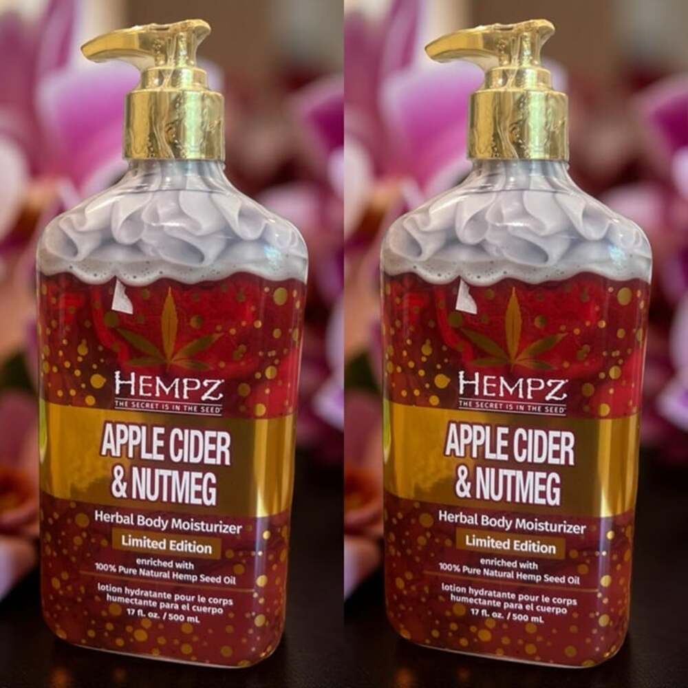 Hempz Apple Cider & Nutmeg Herbal Body Moisturizer 17 oz_ 2 units